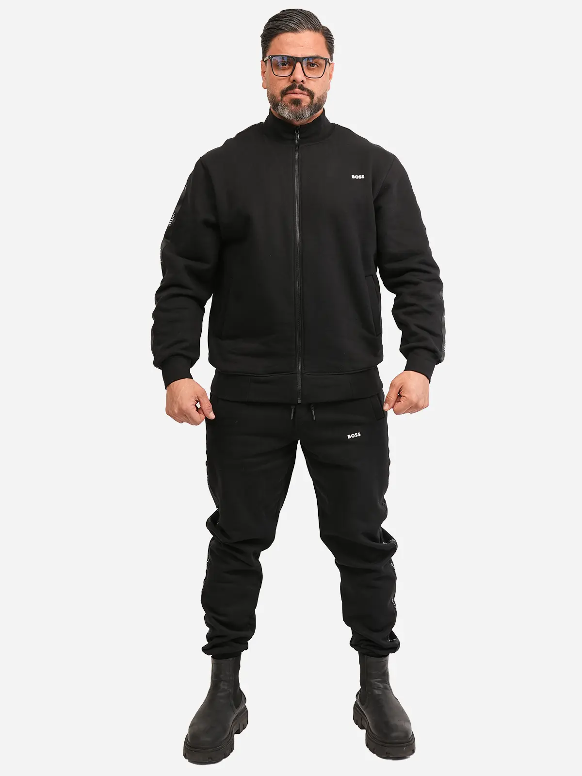 ست سوییشرت با اسلش طرح BOSS