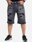 Men's denim shorts with zipper, code j100