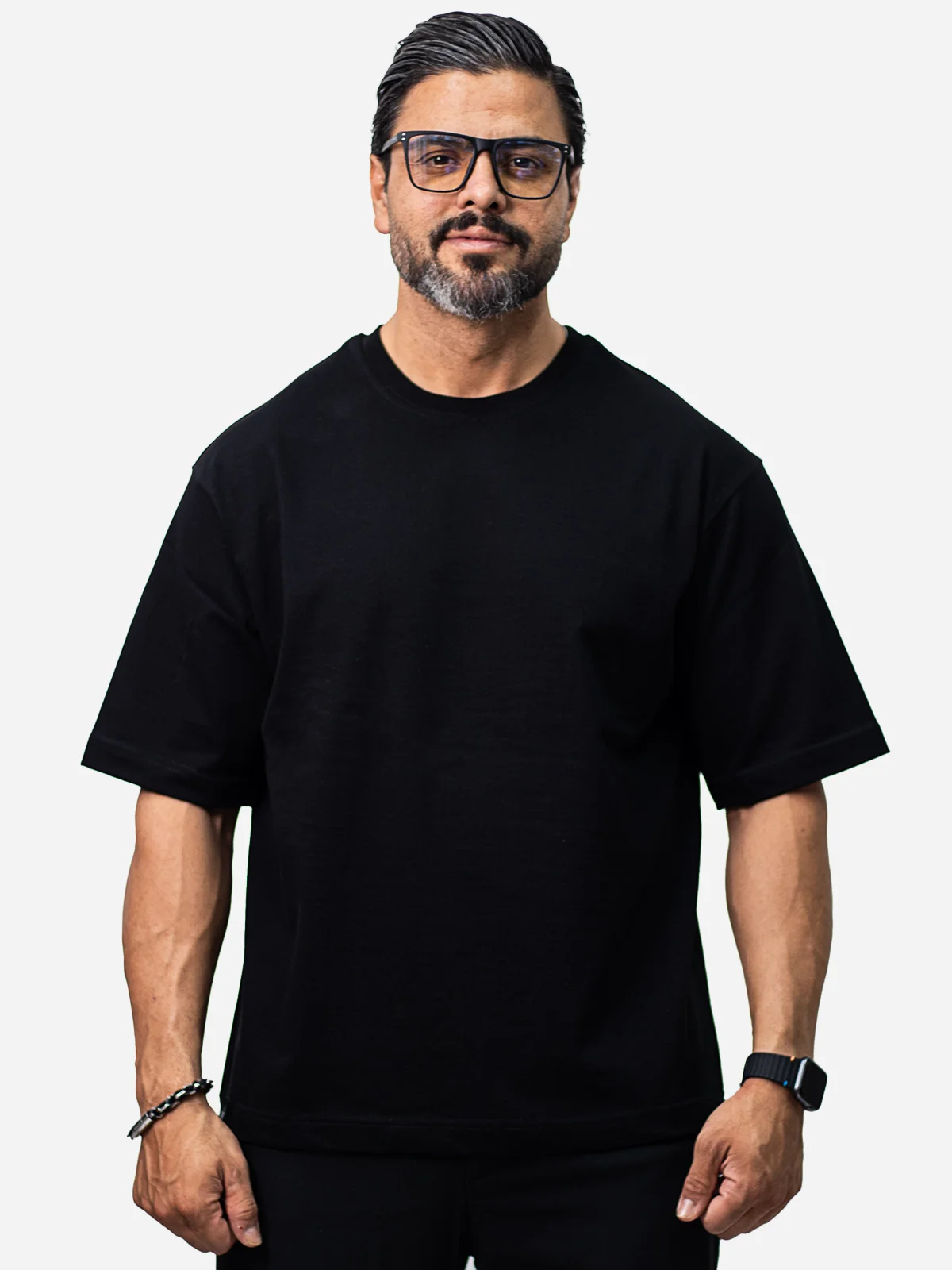Balenciaga Macan Men's Black T-Shirt with Squares Code 1072